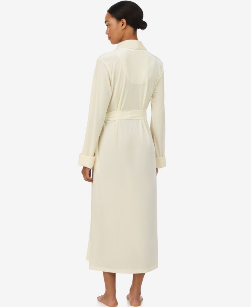 Women's Velvet Shawl-Collar Long-Sleeve Robe