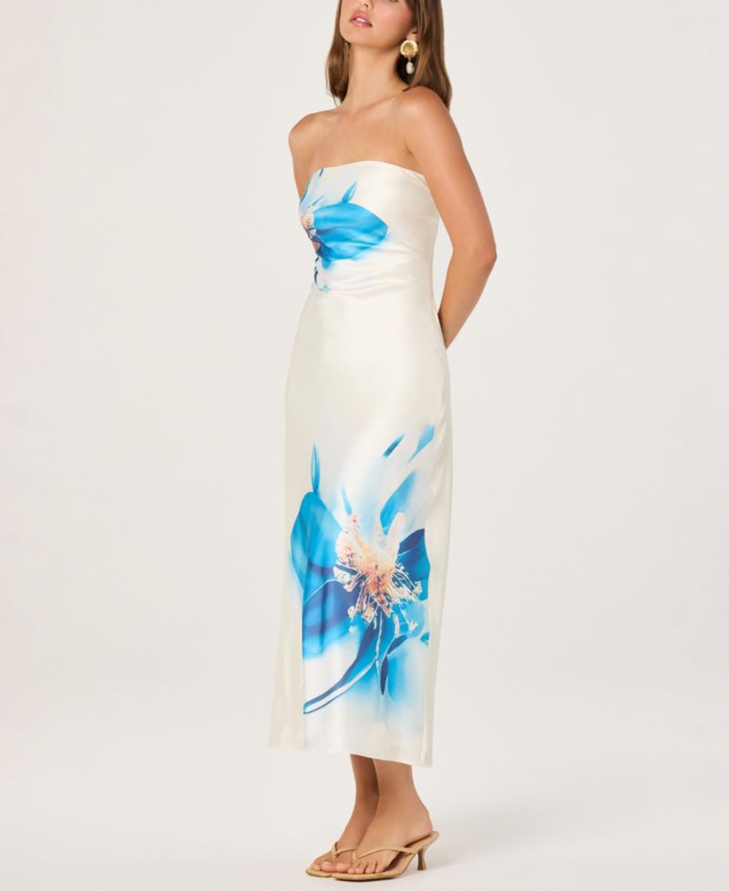 Women's Annabeth Printed Strapless Midi Dress