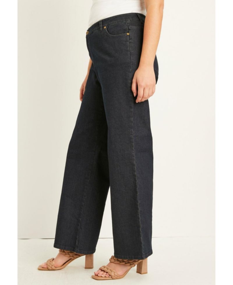 Women's June and Vie Curvie Fit Wide-Leg Jeans