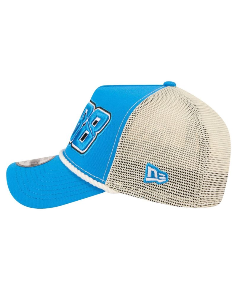Men's Blue Connor Zilisch Trackhouse Driver Number A-Frame 9FORTY Trucker Rope Adjustable Hat