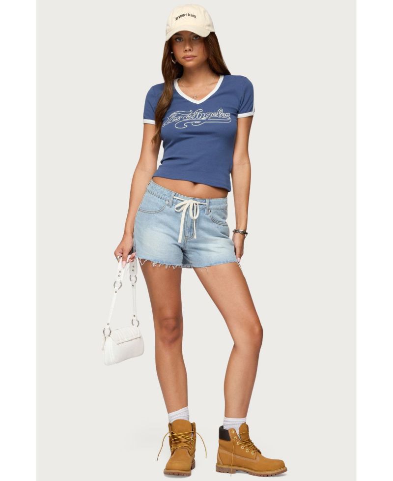 Womens Los Angeles Contrast T Shirt
