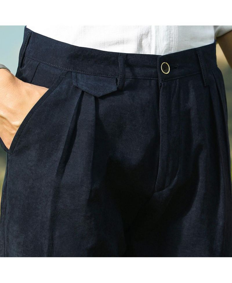 Men's Prussian Blue Velvique Tailored Trousers