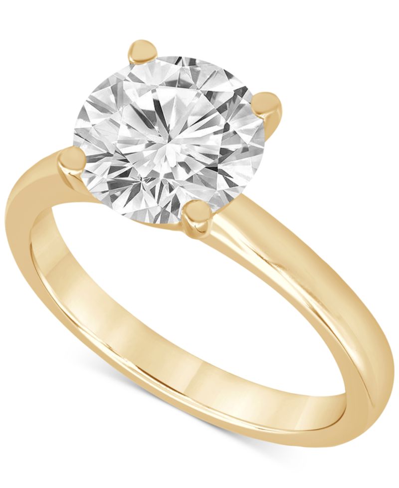 Certified Lab Grown Diamond Solitaire Engagement Ring (4 ct. t.w.) in 14k Gold