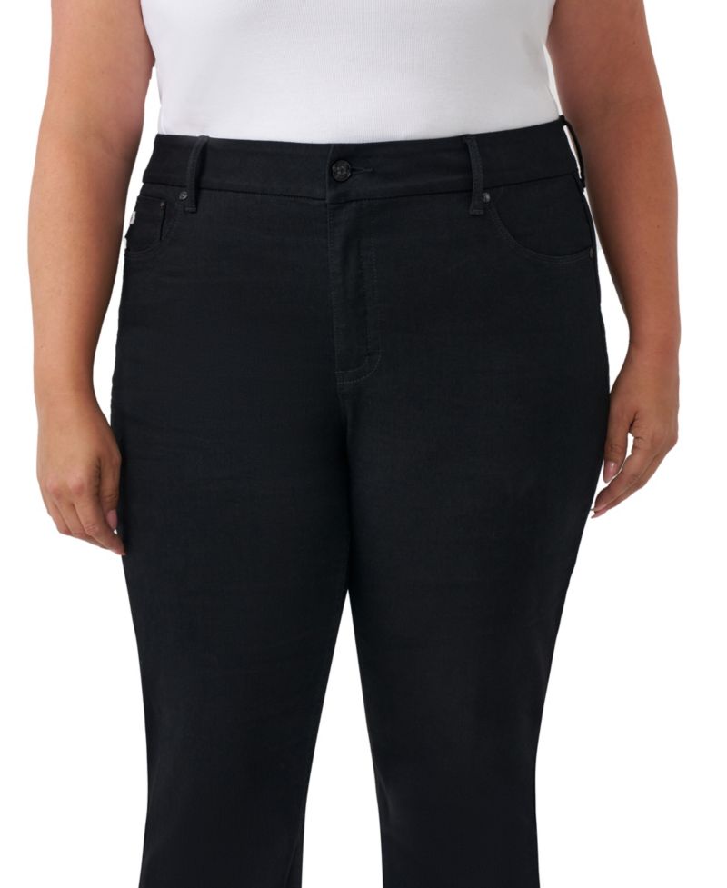 Plus Size Tummyless Boot High-Rise Bootcut Tummy-Control Paneling Jeans