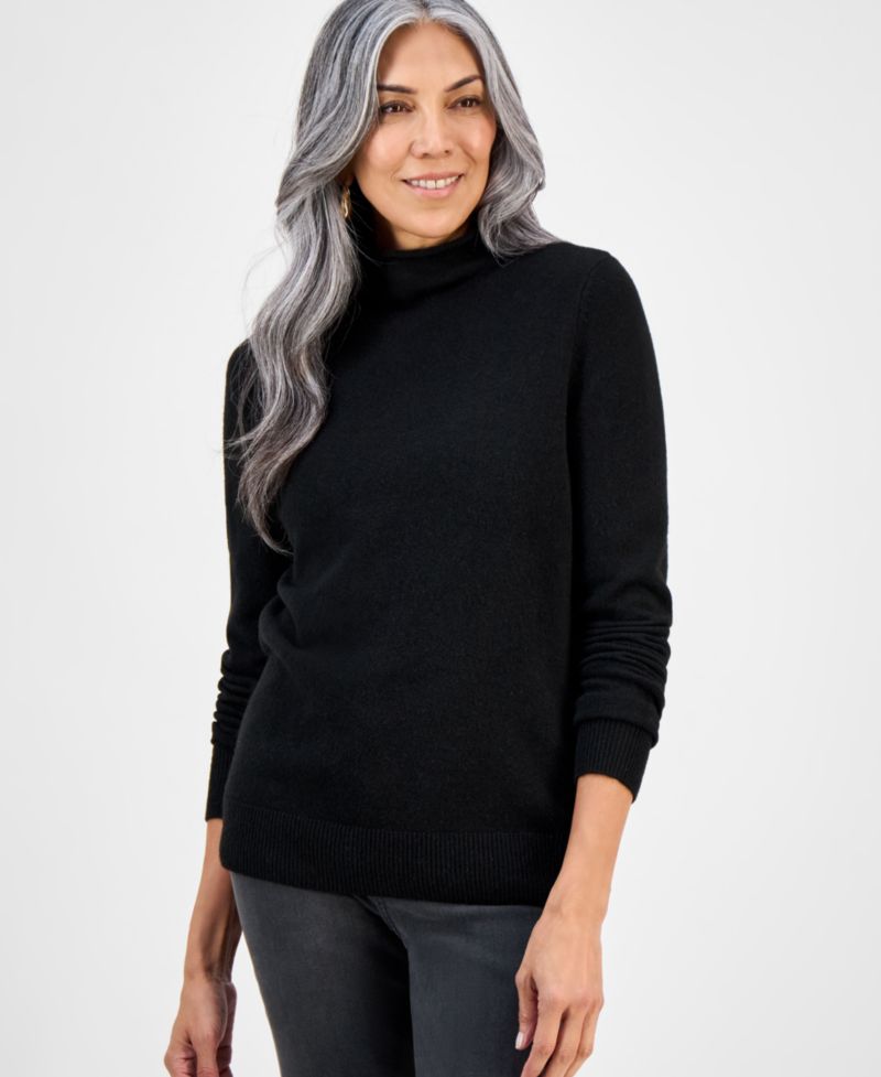 Petite Mock Neck Luxsoft Sweater