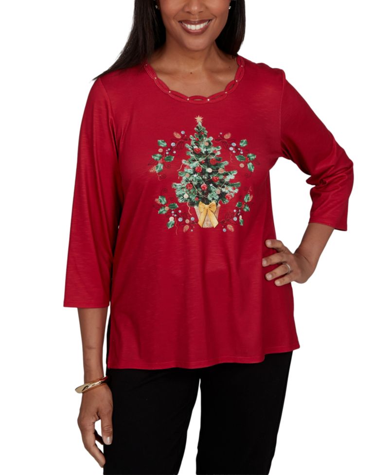 Petite Christmas Tree 3/4-Sleeve T-Shirt