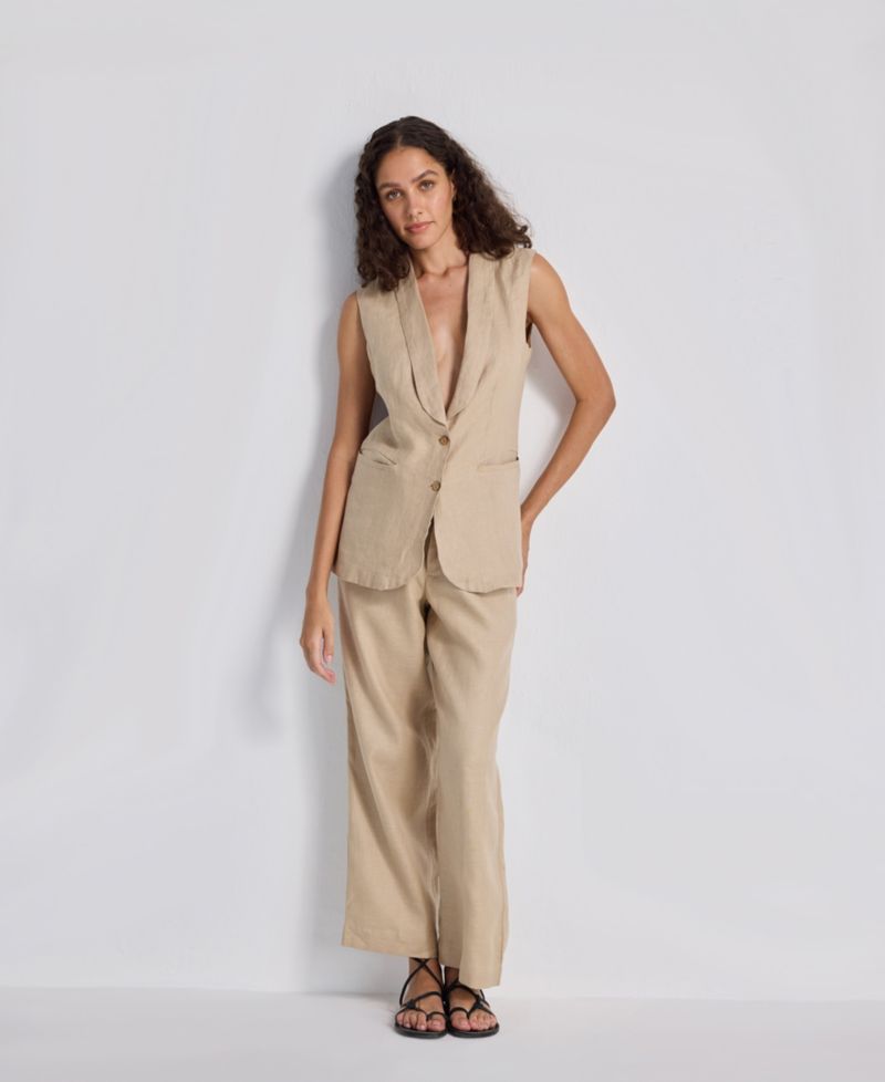 Women's Wide Leg Pants in Hemp