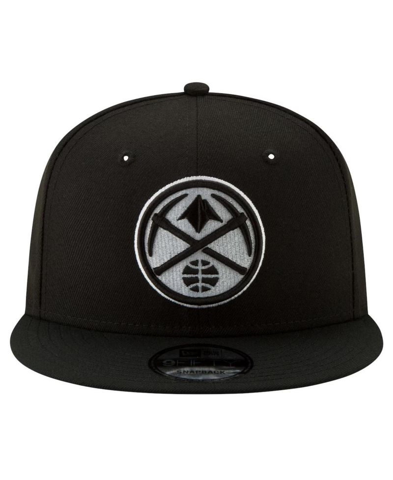 Men's Denver Nuggets Black White 9fifty Snapback Hat