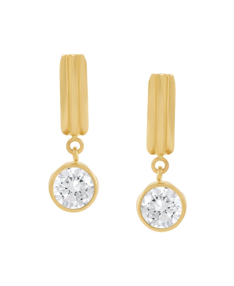 Created White Sapphire Earrings (2 ct. t.w.) in 10k Yellow Gold
