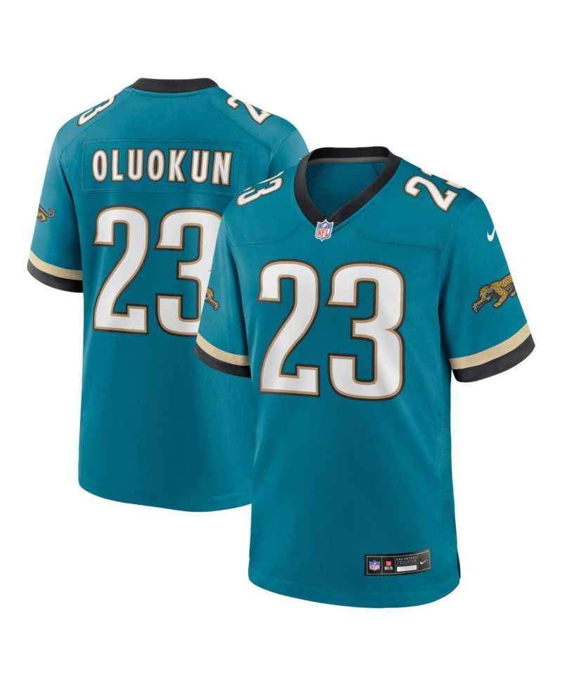 Men's Foye Oluokun Teal Jacksonville Jaguars Prowler Throwback Player Game Jersey