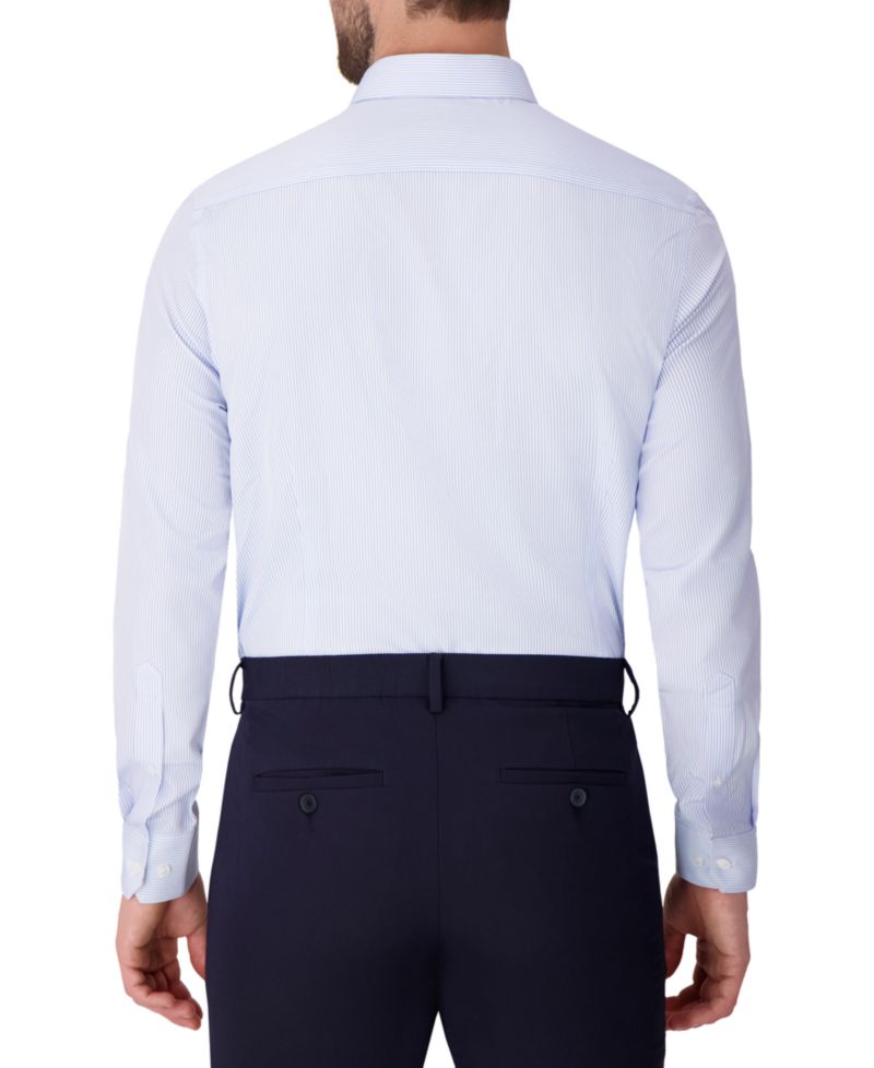 Men's Long Sleeve 4-Way Stripe Dress Shirt