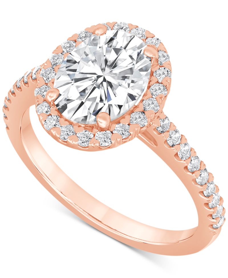 Certified Lab Grown Diamond Halo Engagement Ring (2-1/2 ct. t.w.) in 14k Gold