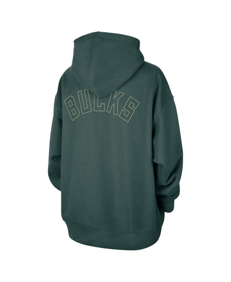 Women's Green Milwaukee Bucks Courtside Statement Edition Oversize Pullover Hoodie