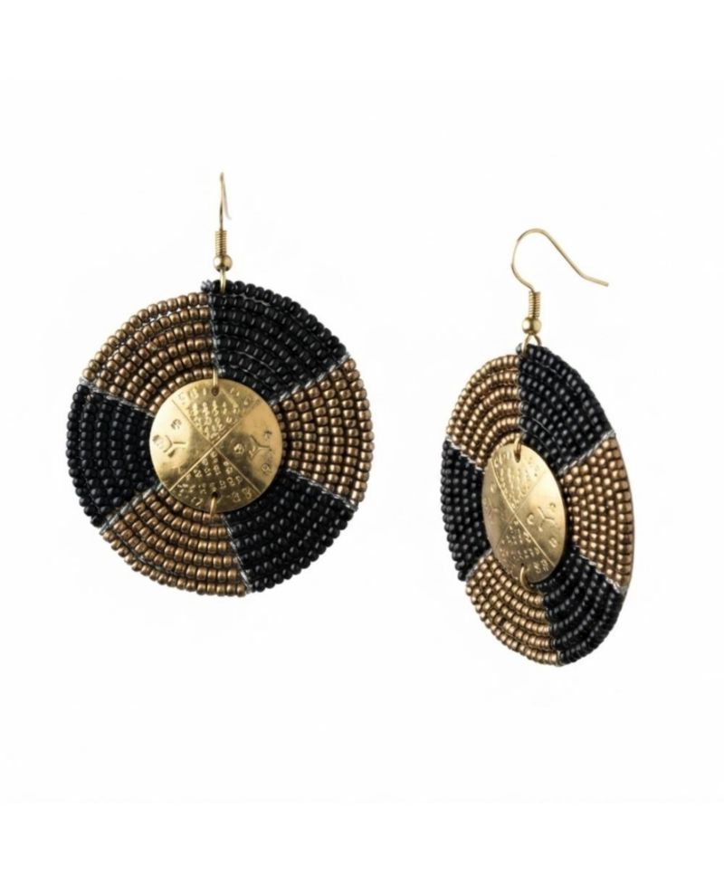 Sanaa African Beaded Earrings - Handcrafted Kenyan Statement Jewelry