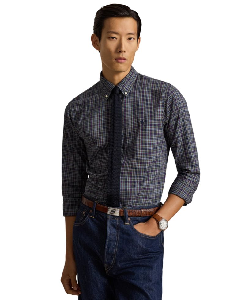 Men's Classic-Fit Plaid Twill Shirt
