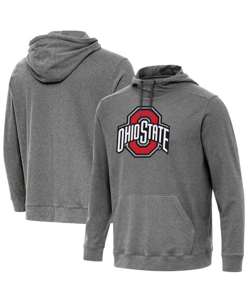 Men's Heather Charcoal Ohio State Buckeyes Cloud Pullover Hoodie