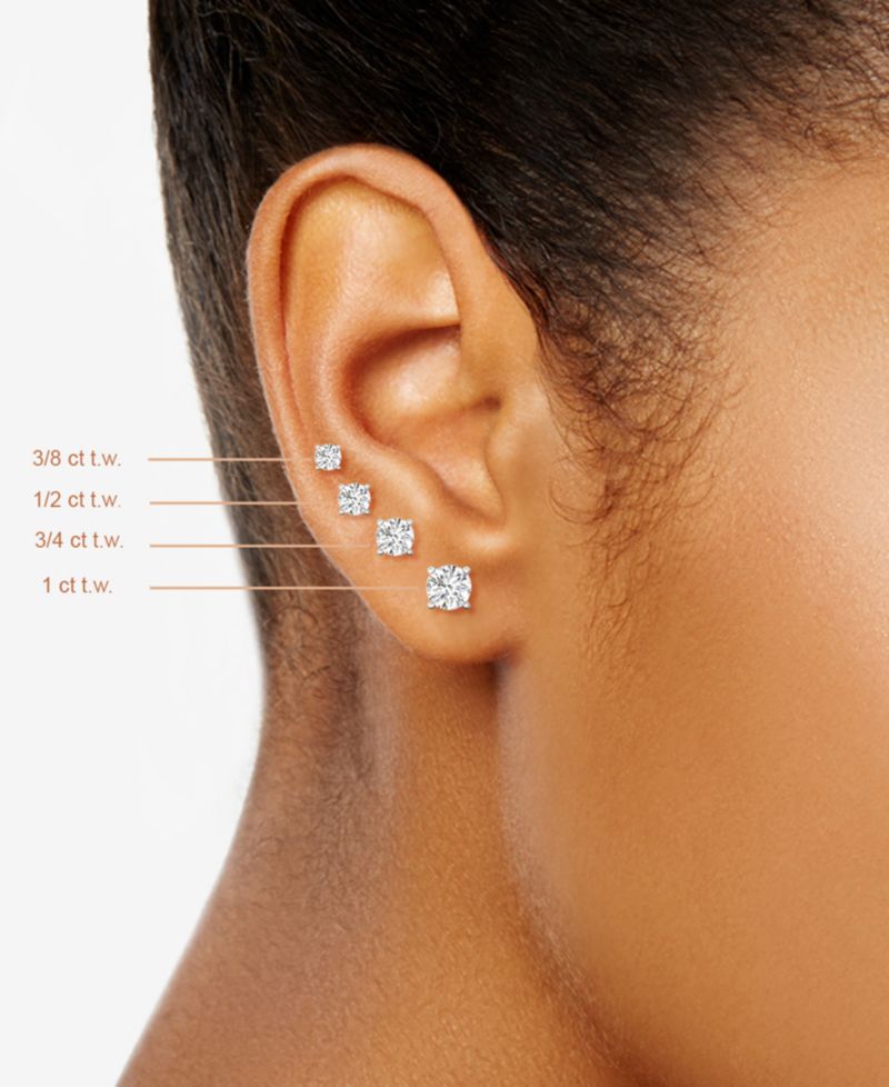Diamond Four Prong Stud Earrings (3/4 ct. t.w.)
