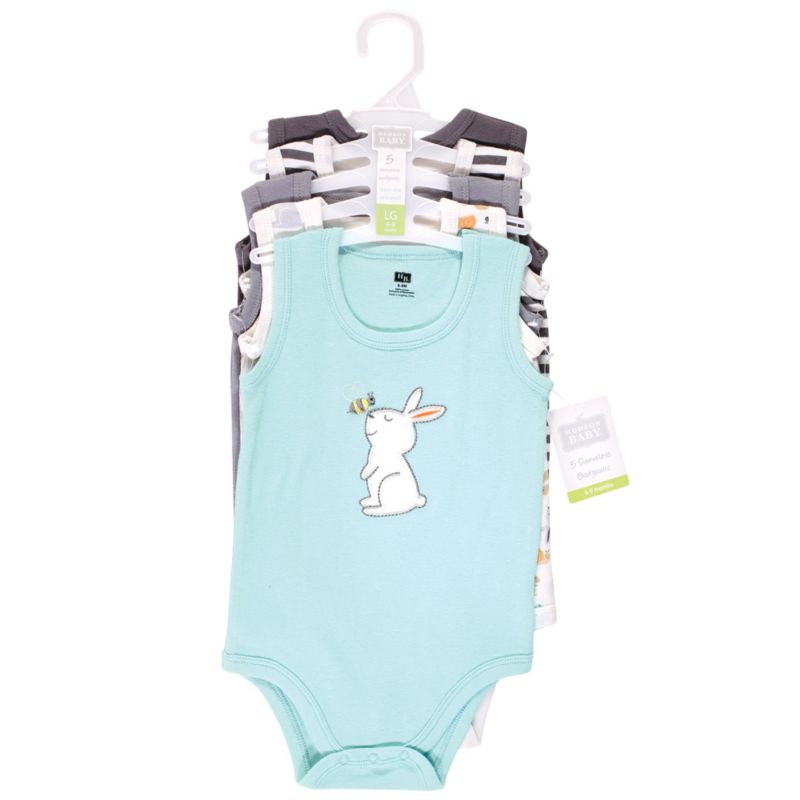 Baby Boys Hudson Unisex 5Pk Sleeveless Bodysuits
