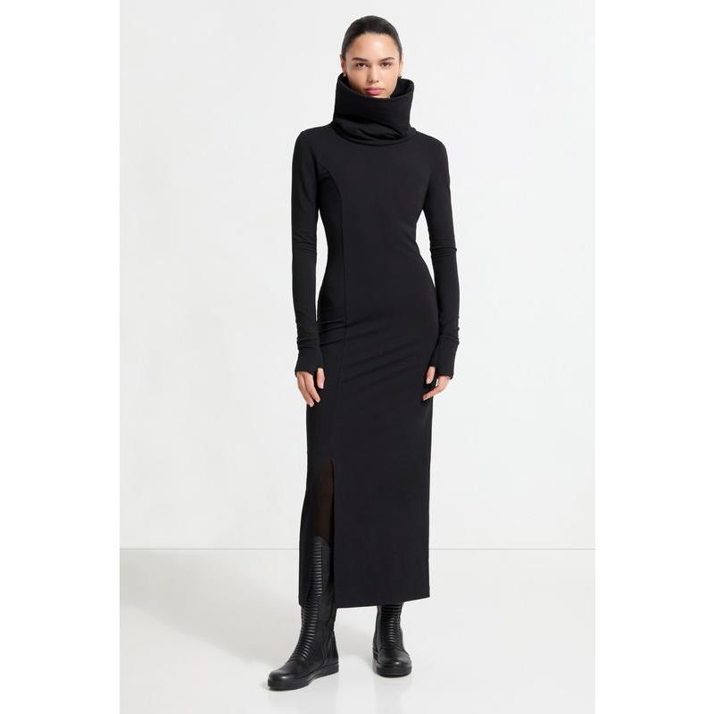 Women's Lisa Oversized-Collar Thumbhole Long-Sleeve Sweatshirt Dress