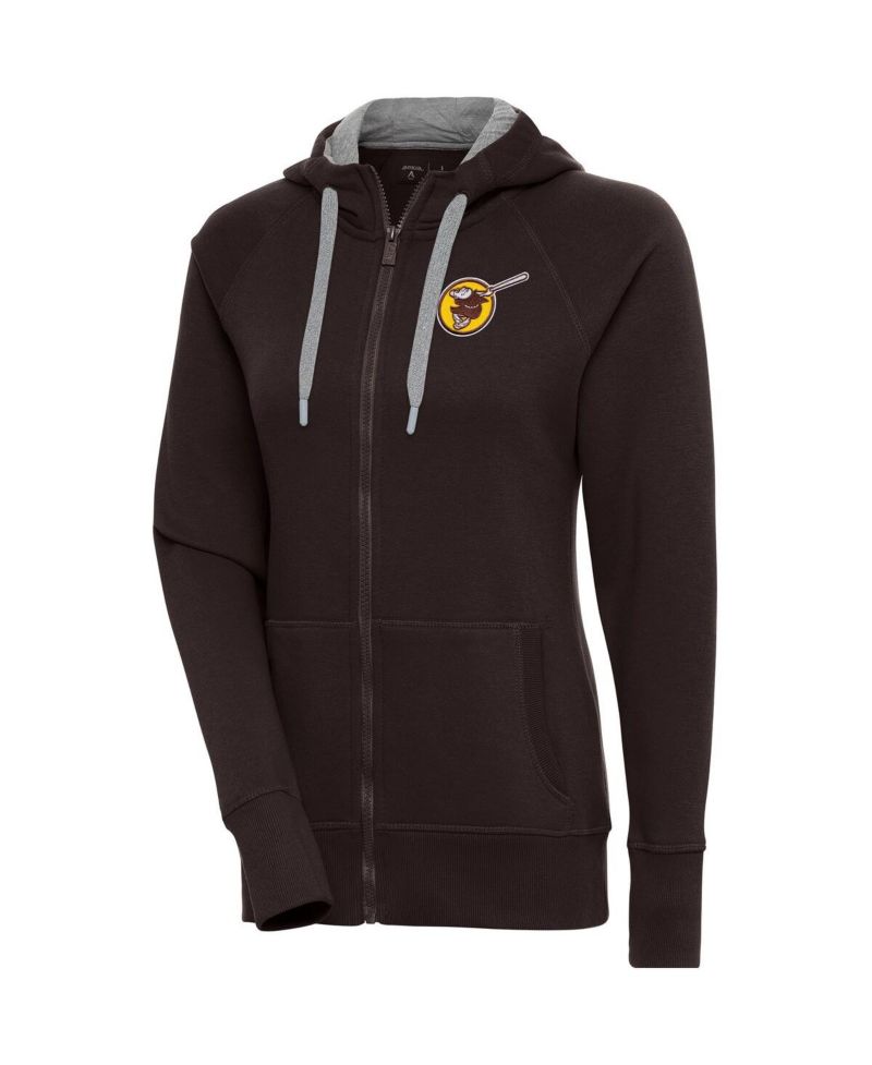Women's Brown San Diego Padres Cooperstown Victory Full-Zip Hoodie