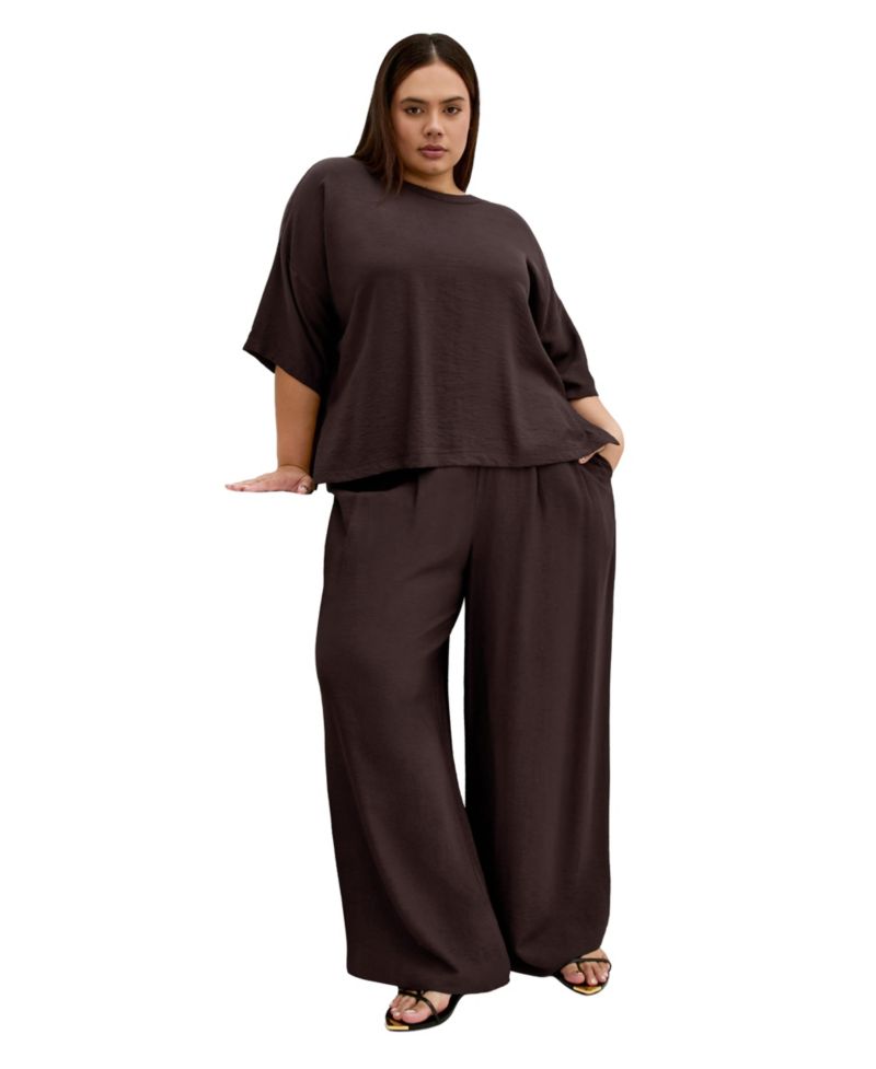 Plus Size Alexi Drop-Shoulder Relaxed Hip-Length Top