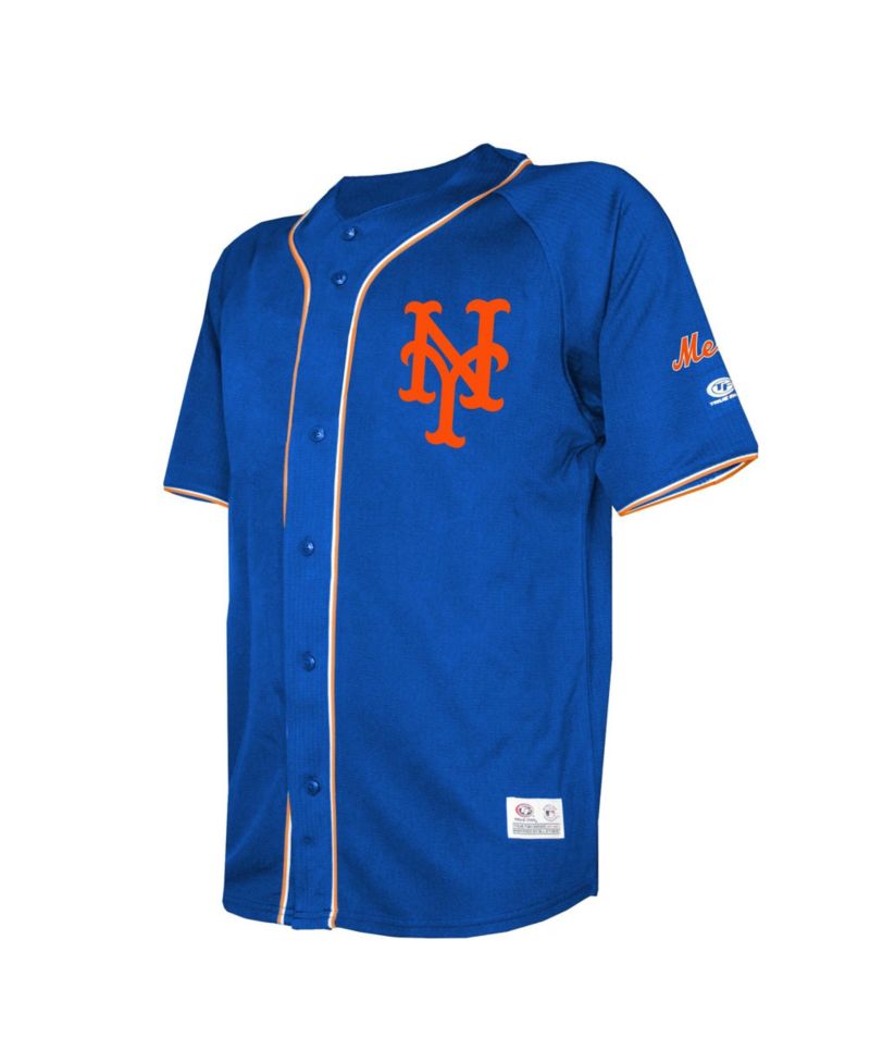 Men's Royal New York Mets Team Color Full-Button Fashion Jersey