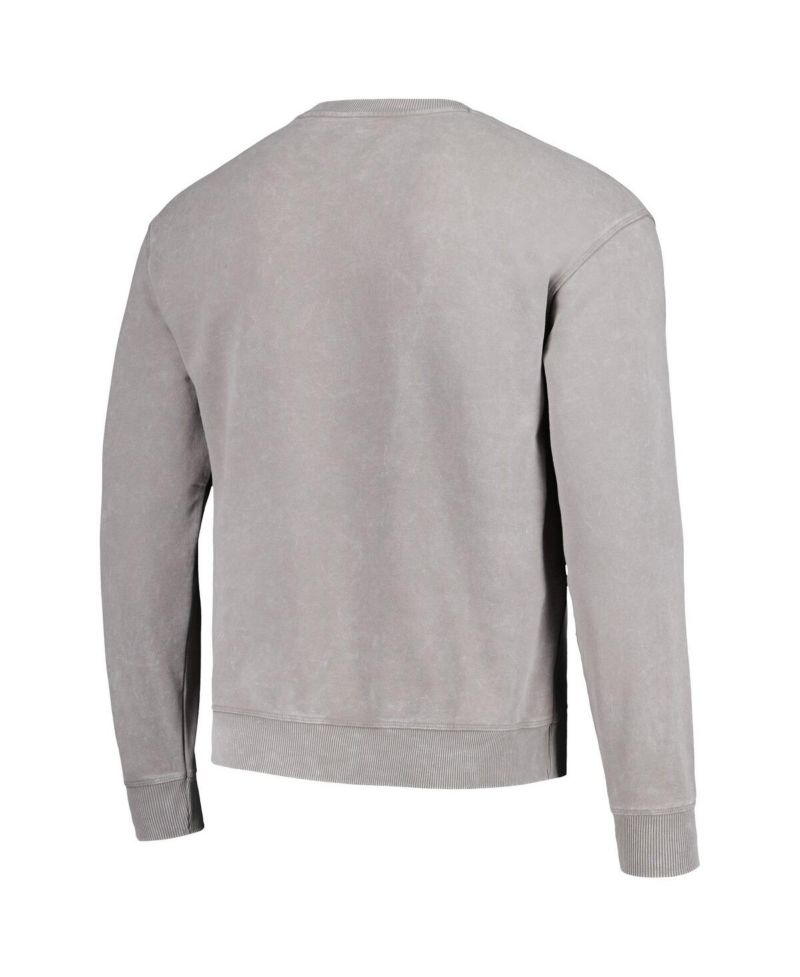 Men's and Women's Gray Miami Dolphins Distressed Pullover Sweatshirt