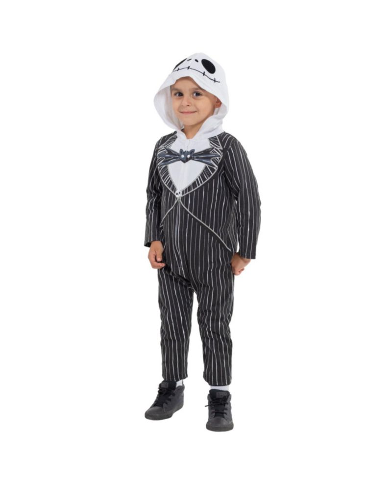 Baby Boys (0-24 Months) Jack Skellington Zip-Up Coverall