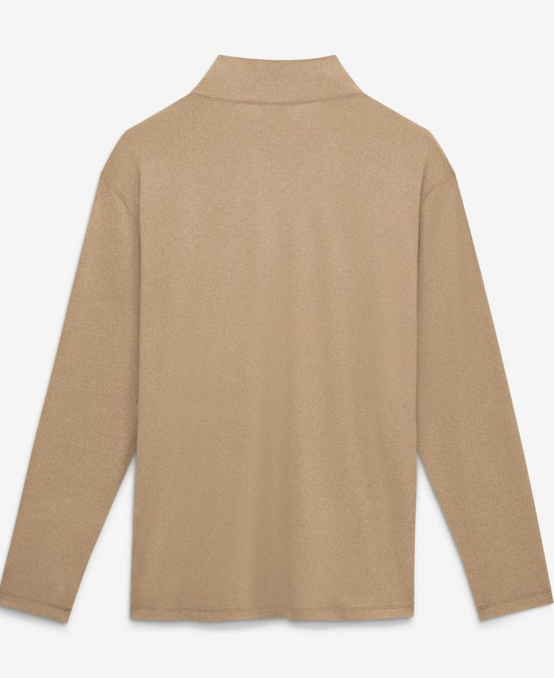 Men's Tan Las Vegas Raiders Clutch Quarter-Zip Pullover Sweatshirt