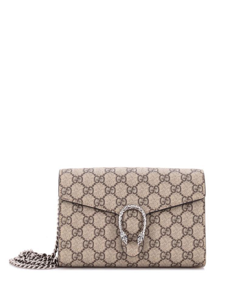 Small Dionysus Chain Wallet GG Coated Canvas