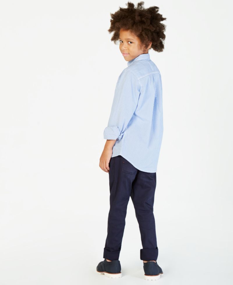 Toddler and Little Boys Tommy Striped Button-Down Shirt