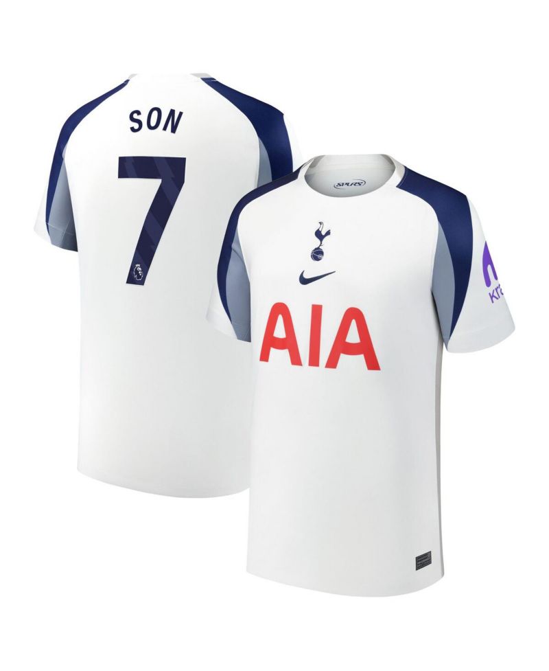 Big Boys and Girls Son Heung-Min White Tottenham Hotspur 2025/26 Home Replica Jersey