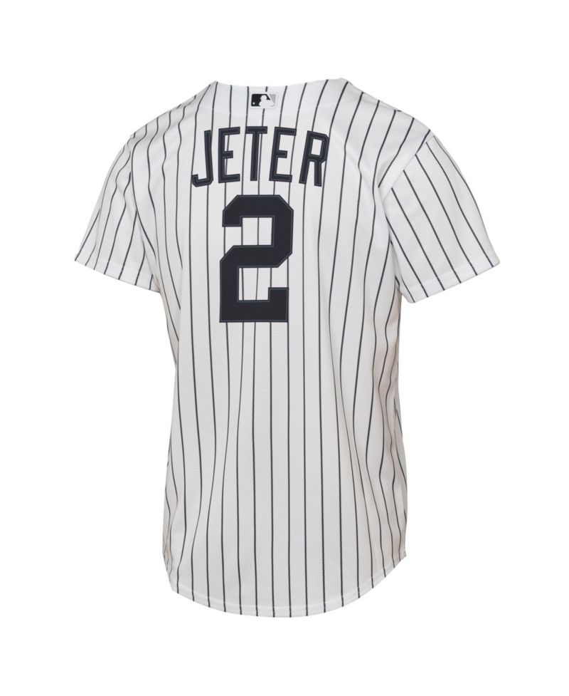 Big Boys and Girls Derek Jeter White New York Yankees Home Replica Jersey