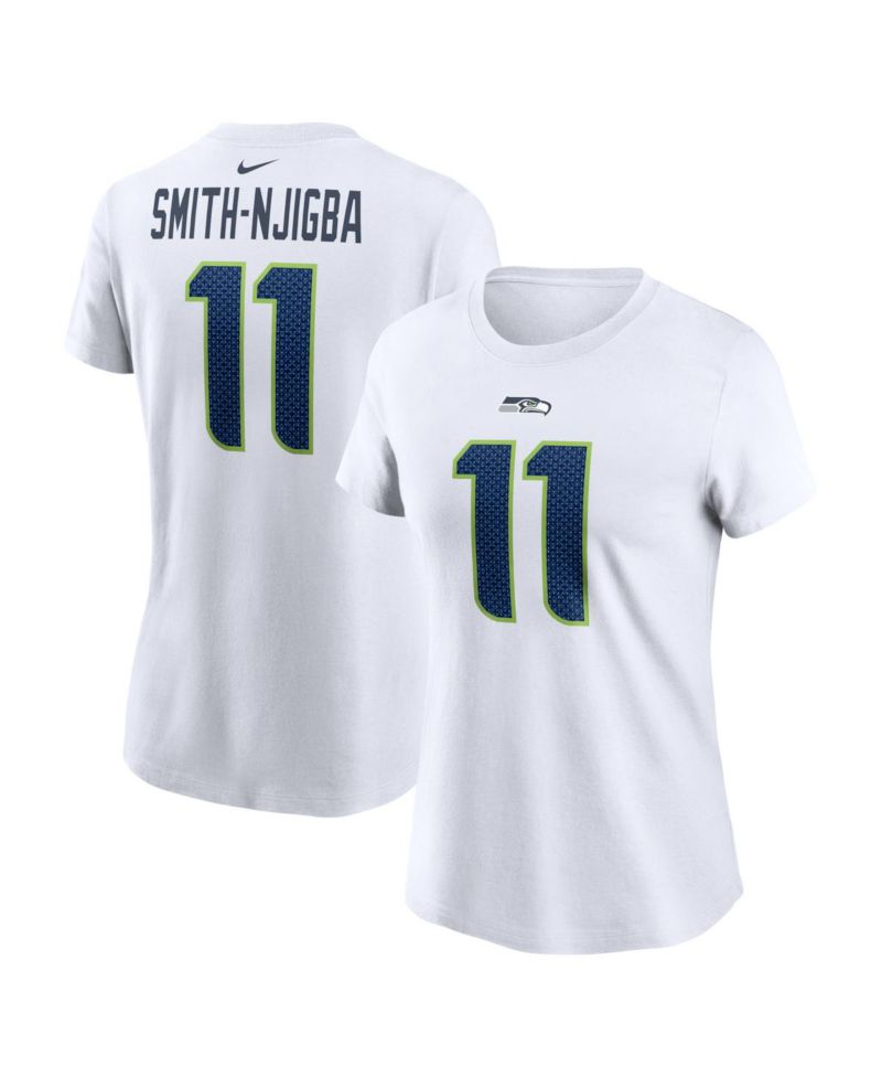 Women's Jaxon Smith-Njigba White Seattle Seahawks Player Name & Number T-Shirt