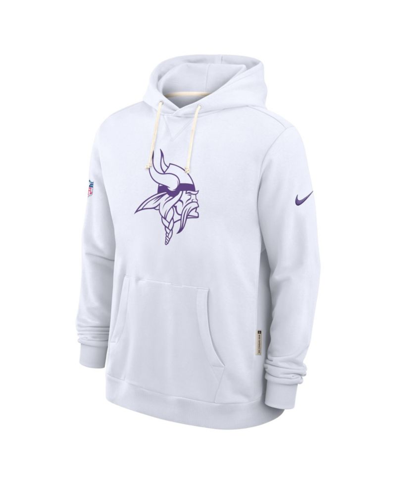 Men's White Minnesota Vikings Sideline Alt 2 Tight Coverage Performance Pullover Hoodie