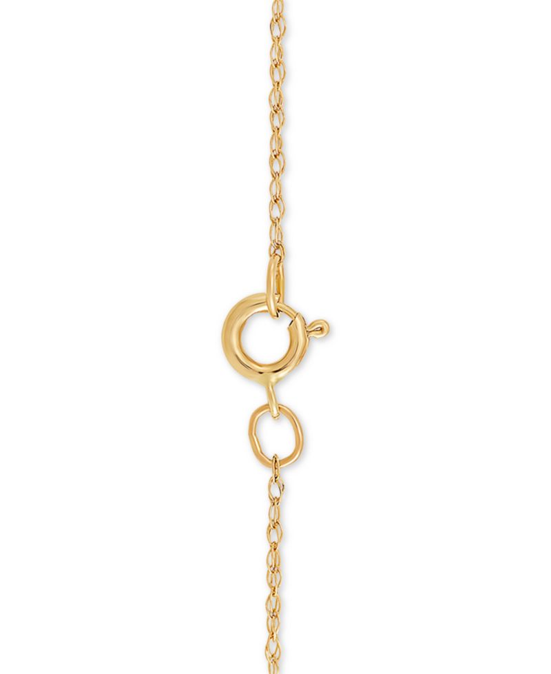 Mother-of-Pearl Rose 18" Pendant Necklace in 10k Gold