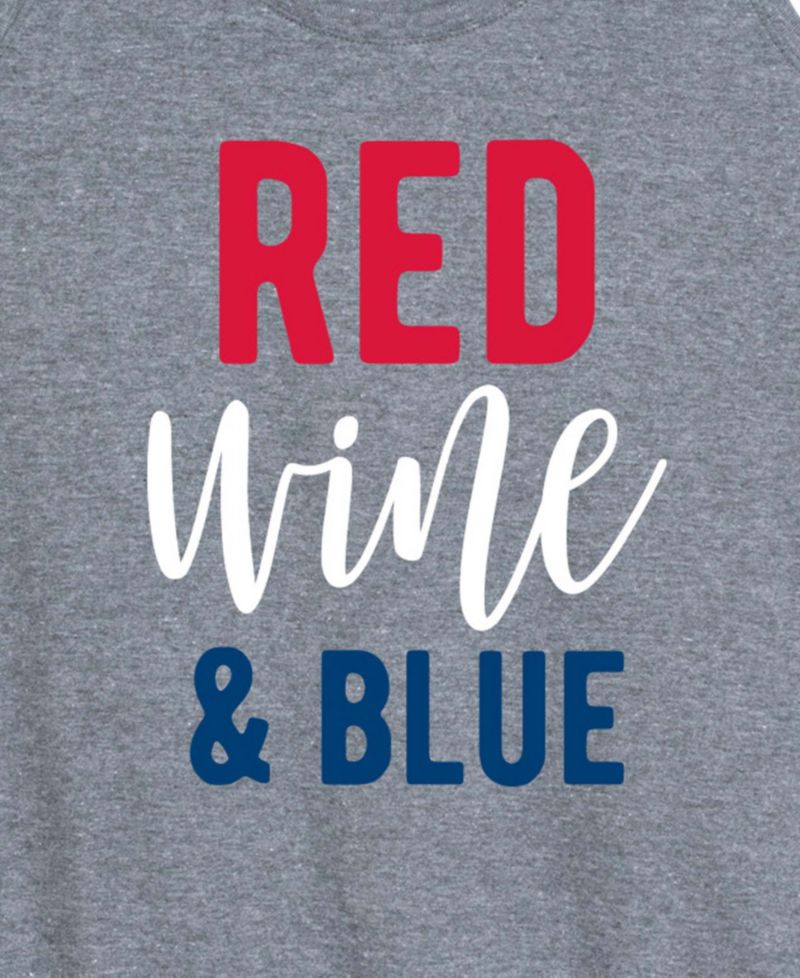 Plus Size Instant Message Red Wine and Blue Racerback Graphic Tank Top