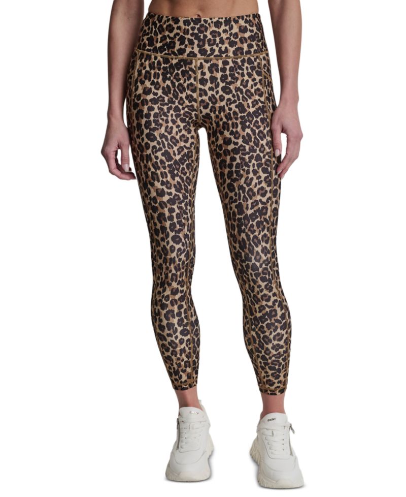 DKNY Women's Printed High-Wasit Fitness Tights Pants