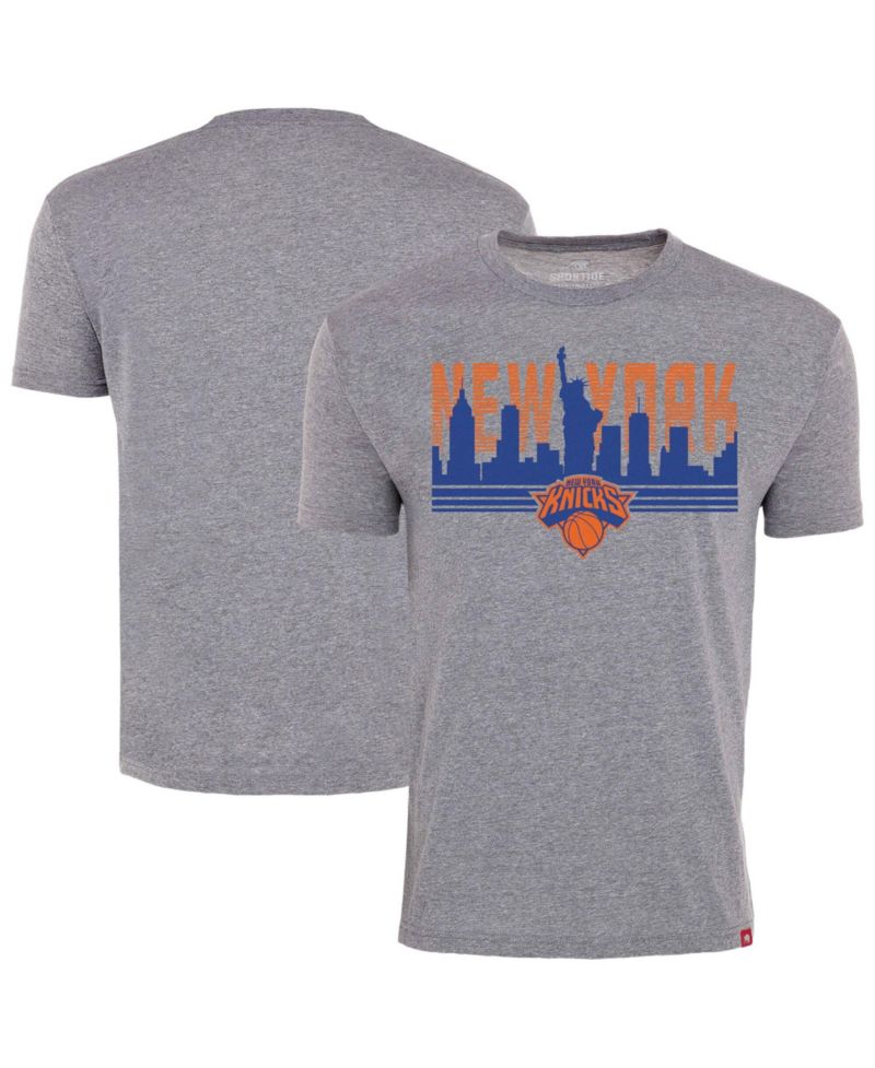 Men's and Women's Gray New York Knicks Comfy Tri-Blend T-Shirt