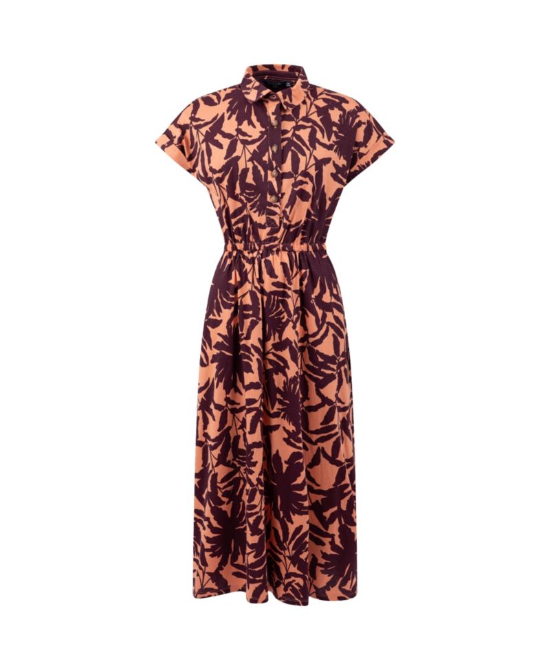 Women's Artemis Floral Short-Sleeve Midi Shift Dress