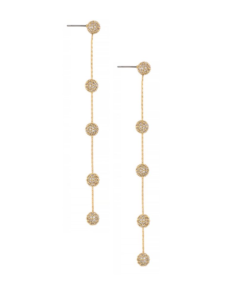 Sparkle Ball Drop 18K Gold Plated Earrings