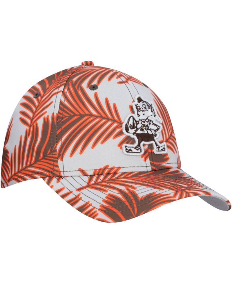 Men's Gray Cleveland Browns Palms 39THIRTY Flex Hat