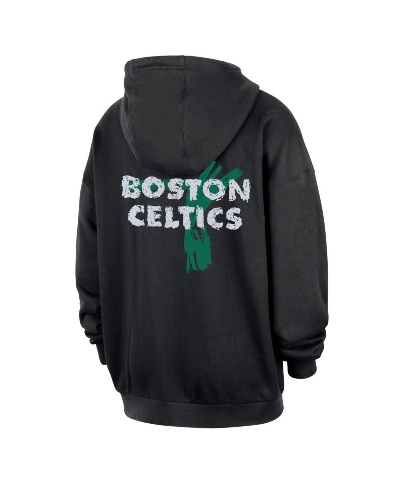 Men's Black Boston Celtics Courtside Club Premium Hoodie