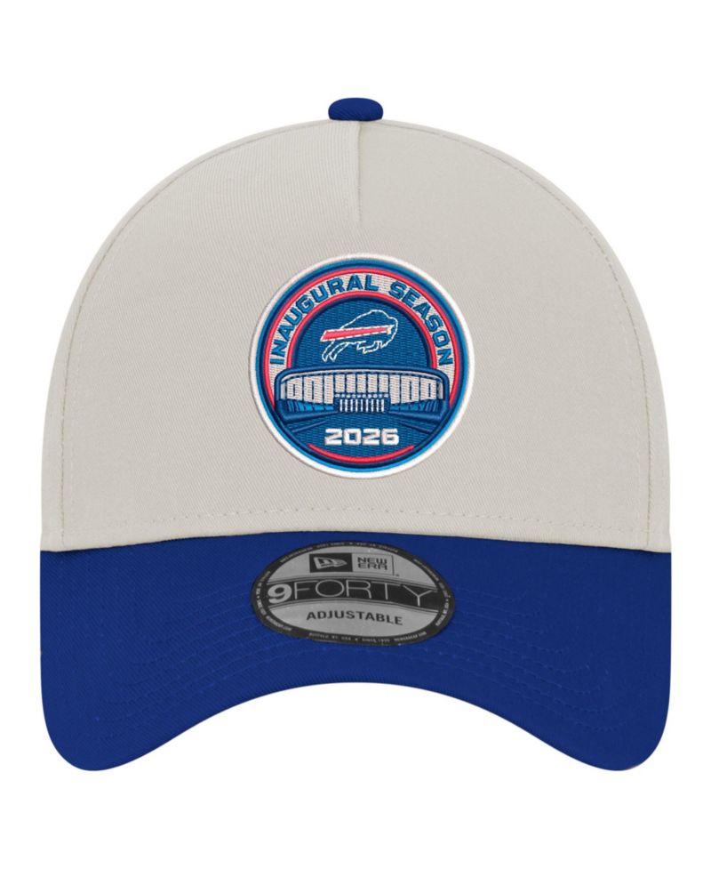 Men's White/Royal Buffalo Bills Highmark Stadium Inaugural Season A-Frame 9FORTY Adjustable Hat