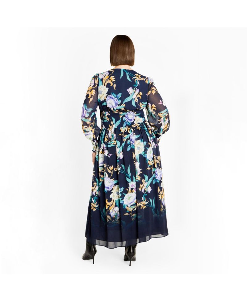 Women's Plus Size Selena Print Maxi Dress