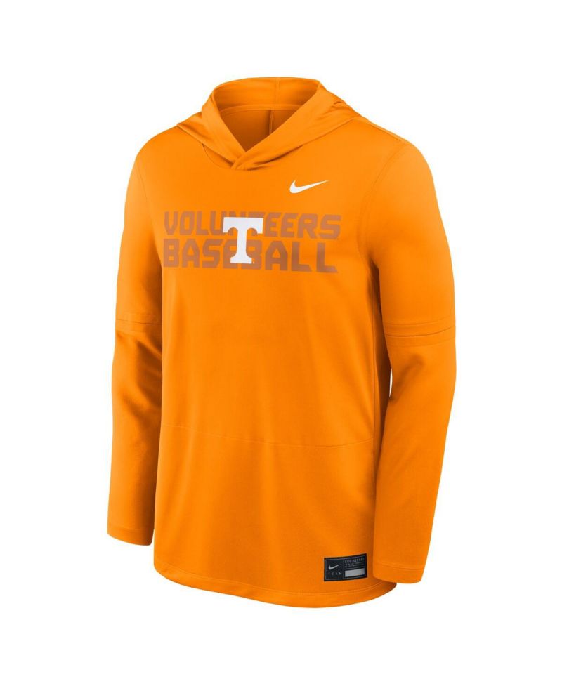 Men's Tennessee Orange Tennessee Volunteers Dugout Dri-FIT Long Sleeve Hooded T-Shirt