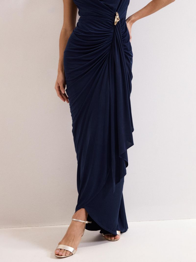 Women's Donna Ruched Detail Maxi Dress
