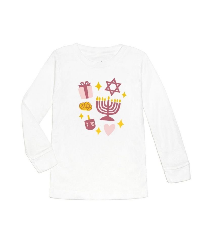 Girls 2T - 4T Hanukkah Doodle Long Sleeve Shirt