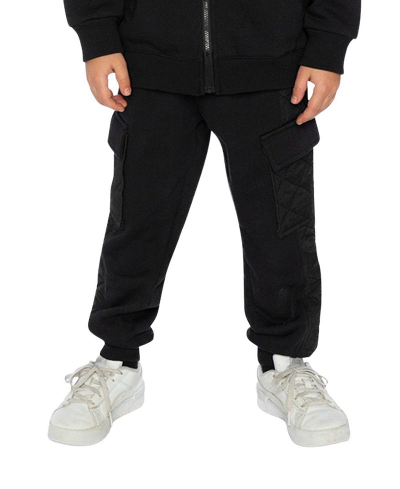 Little and Big Boy (6Y - 12Y) Fleece Bi-Material Sweatpants