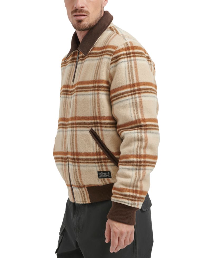 Men's Zip Corduroy-Collar Jacket